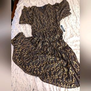 ModCloth mocha gold dress